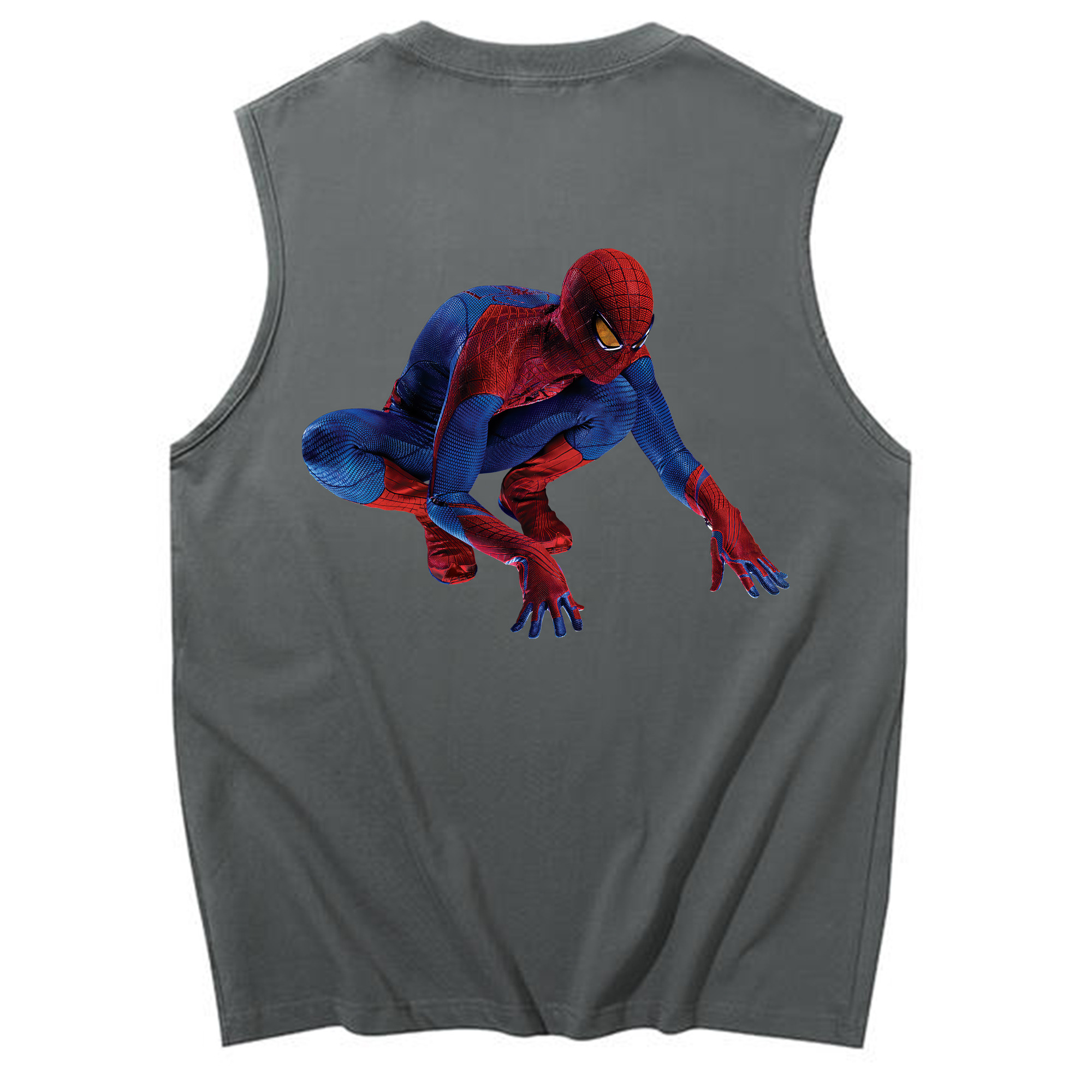 （画像用） Spider Man スパイダーマン コットン100％タンクトップ（背面プリント）